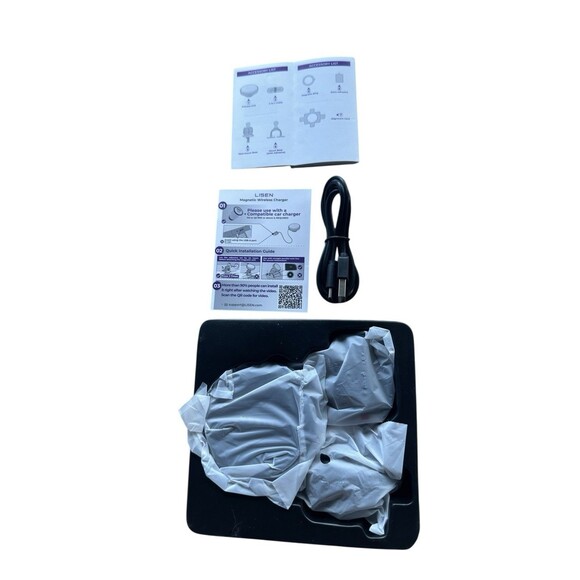 LISEN for Magsafe Vent Car Mount Charger 15w Fast Charging Model 2E778 Black - Picture 4 of 9